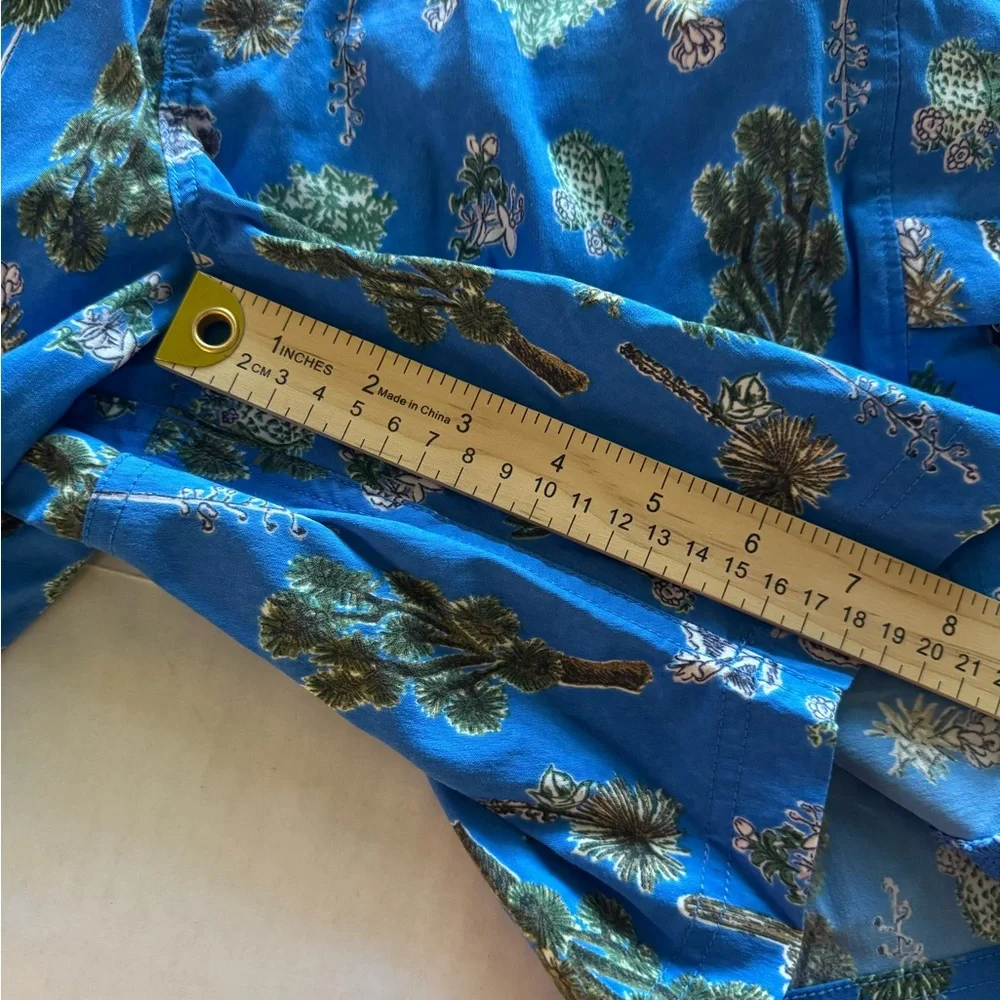 Rare The North Face 'Desert Cactus' AOP, Blue Shorts w/Adj Waist, Men's 2X #1104